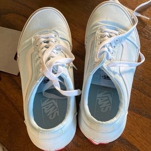 Vans worn less than 5 times adorable light blue